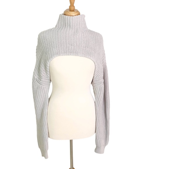 RtA Shrug Turtleneck Sweater Jady Gray L - Picture 12 of 13